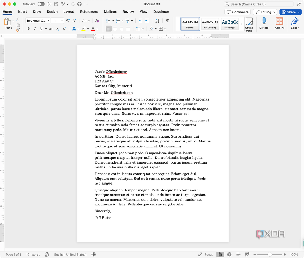 Inserting automatic date and time into Word