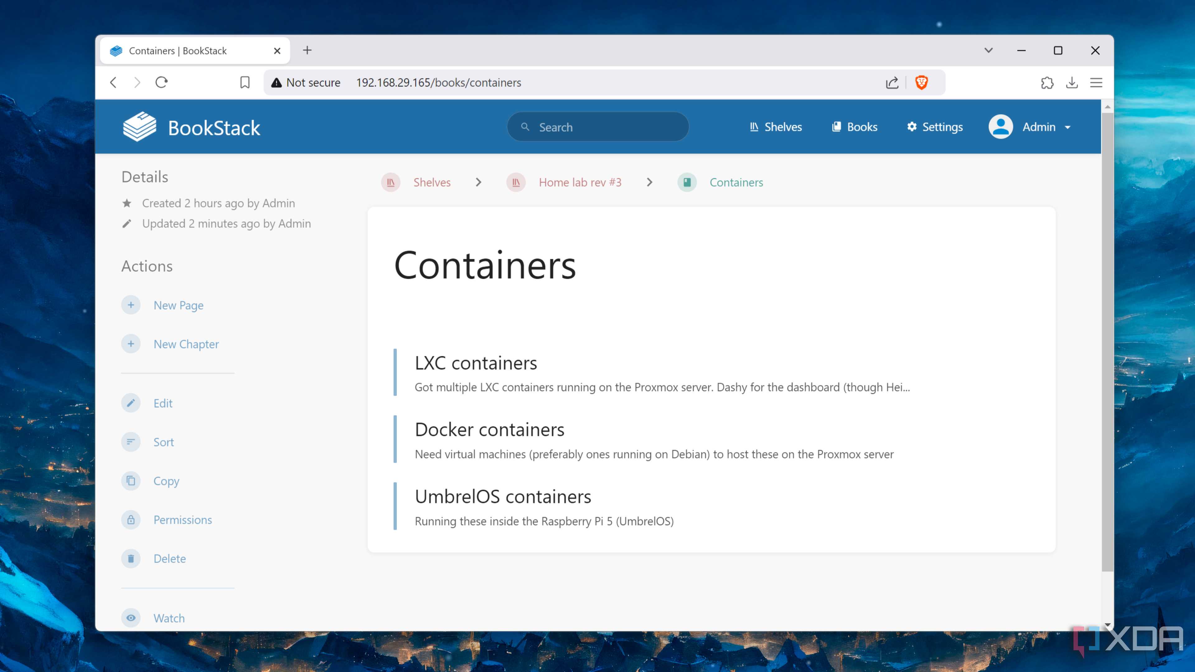 Running a BookStack server