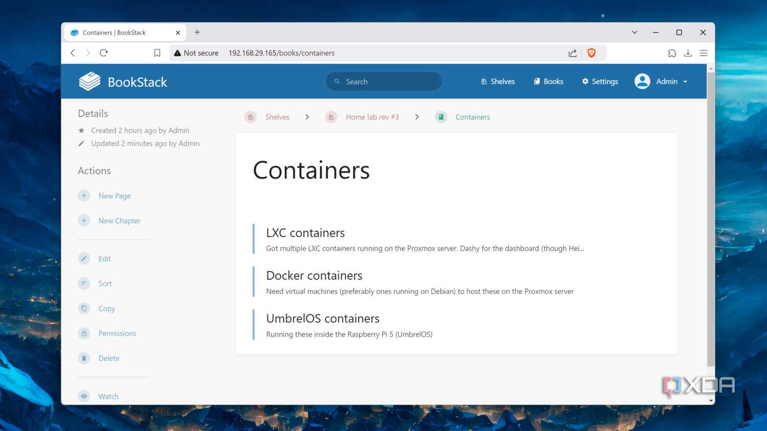 Running a BookStack server