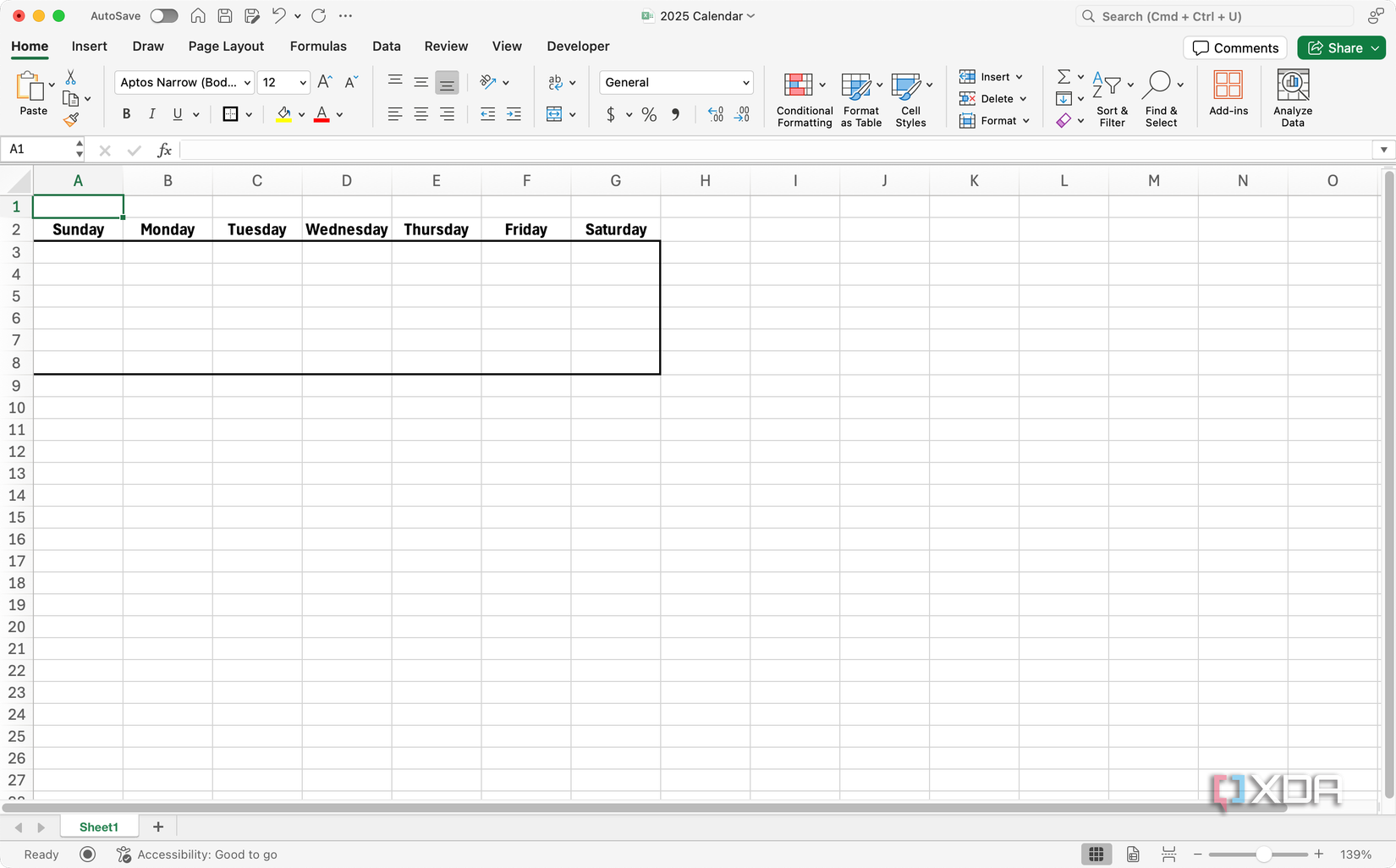 I used Excel to print my own family and personal calendars, and so can you
