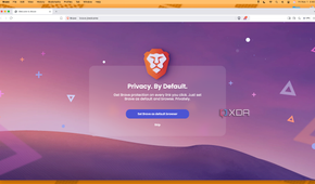 A screenshot of the Brave splash screen on macOS.