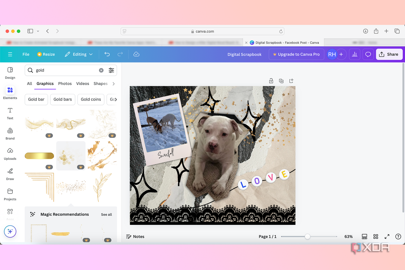 Canva editing interface