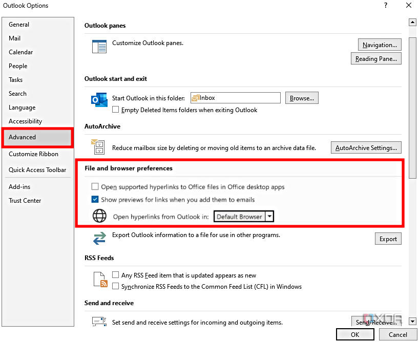 How to change the default browser in Microsoft Outlook