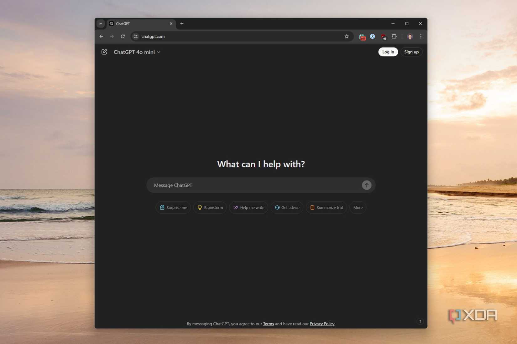 chatgpt on a chrome browser tab