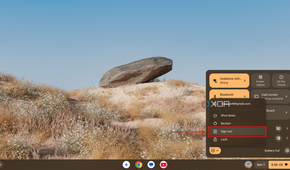 Screenshot of ChromeOS Flex power menu
