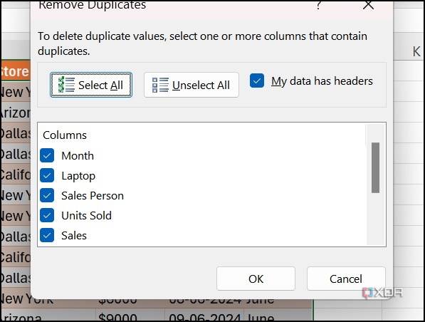 Remove duplicates in Excel