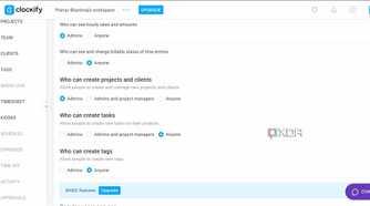 Clockify Extension Settings