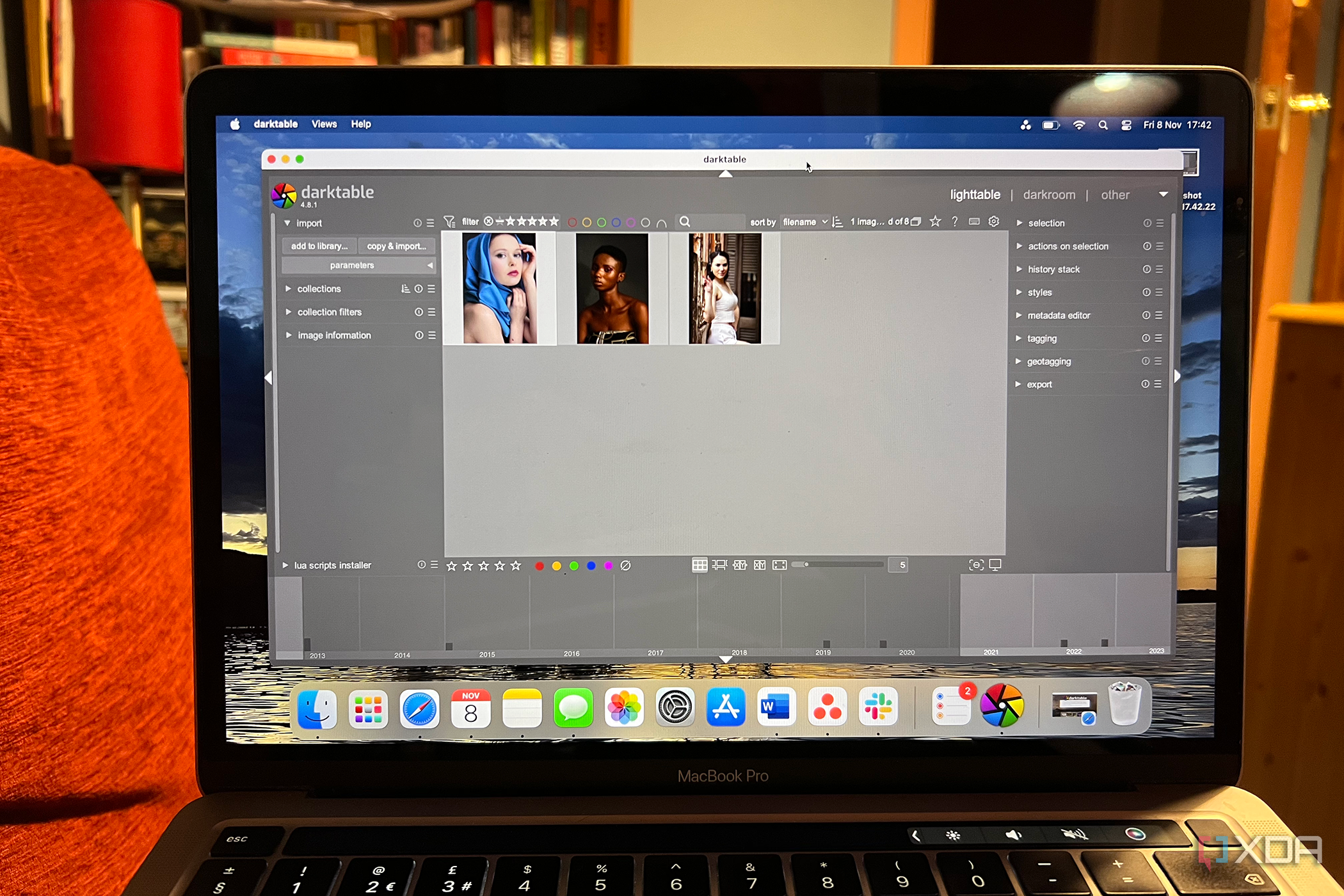 Darktable-on-mac-with-lighttable-menu