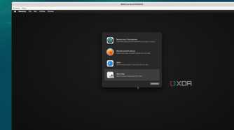 Selecting the Disk utility option in the macOS Recover environment running inside a Docker container