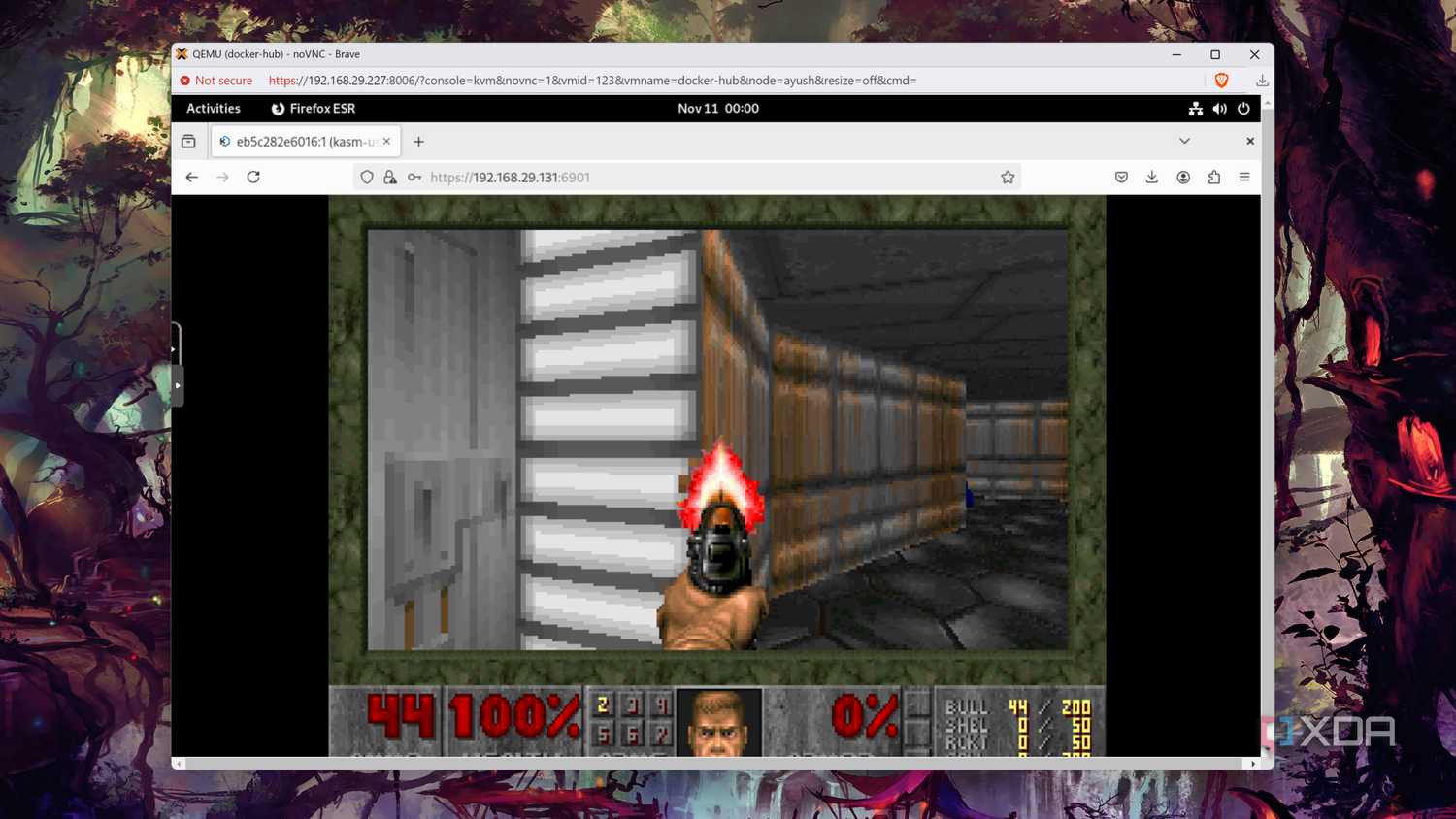 Running Doom inside a Docker container