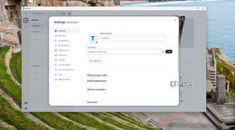 image of the element account settings tab