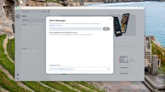 image of the element direct message tab