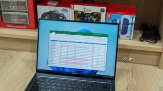 A Windows 11 laptop running Microsoft Excel