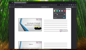 Screenshot of Mozilla Firefox displaying a PDF file and using the highlighter tool
