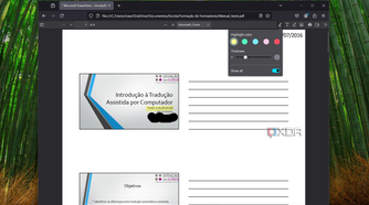 Screenshot of Mozilla Firefox displaying a PDF file and using the highlighter tool