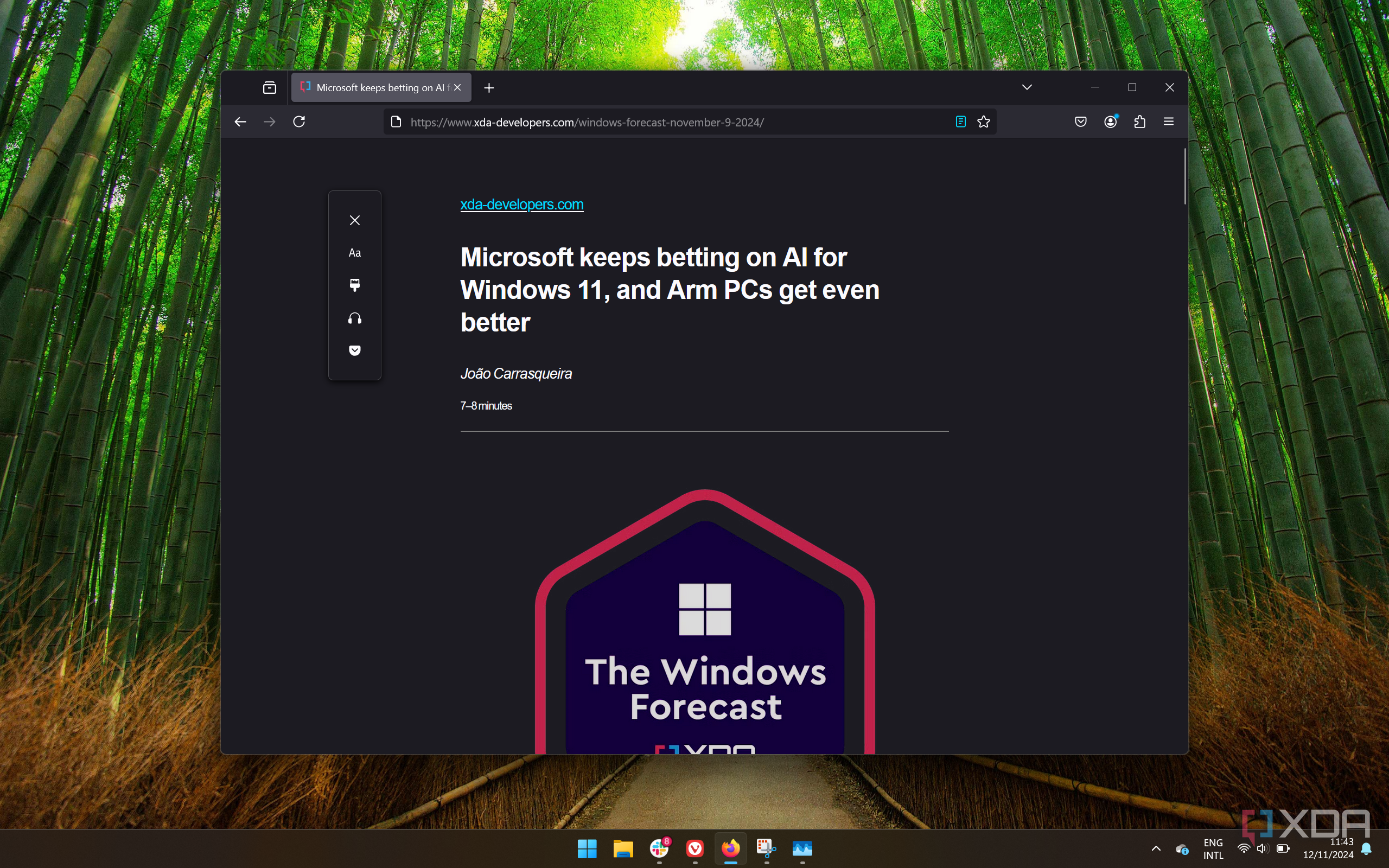 Screenshot of Mozilla Firefox displaying an article in reading mode