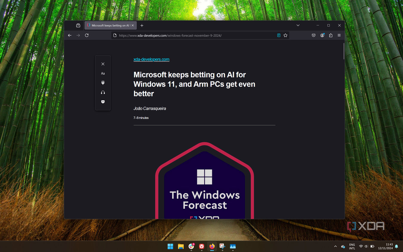 Screenshot of Mozilla Firefox displaying an article in reading mode