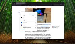 Screenshot of reading mode theme options in Mozilla Firefox