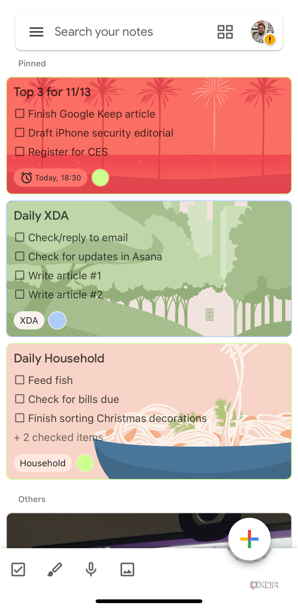 Google Keep Pinned