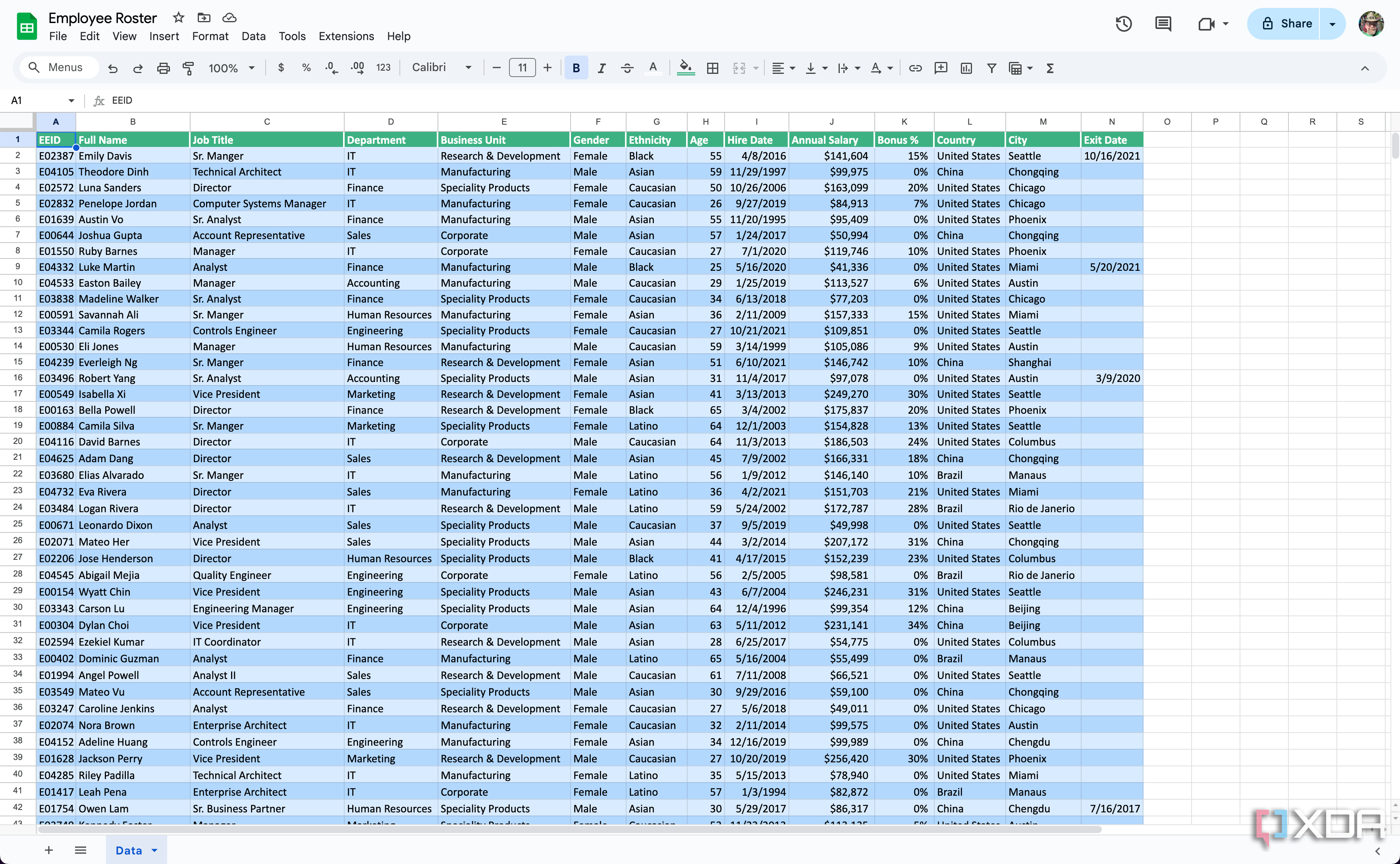 Google Sheets for Gallery-1