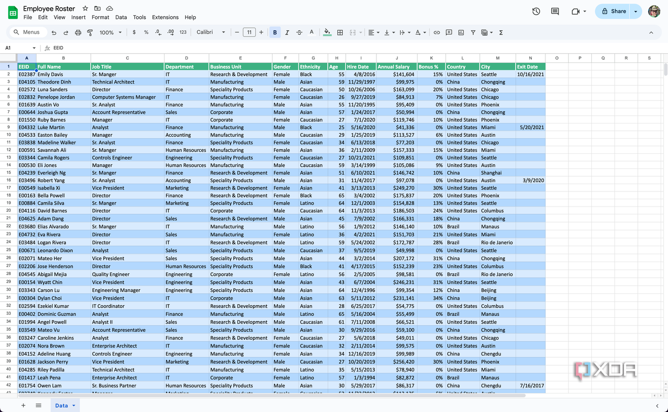 Google Sheets for Gallery-1