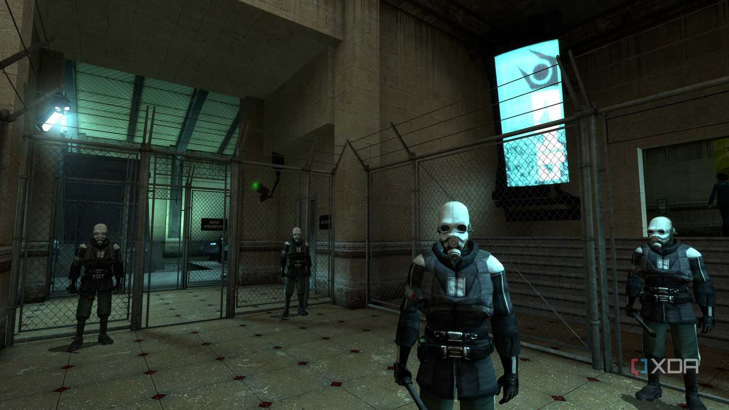 A soldier talking to the player