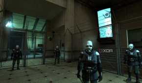A soldier talking to the player