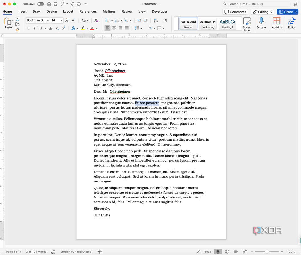 Highlight text to hide