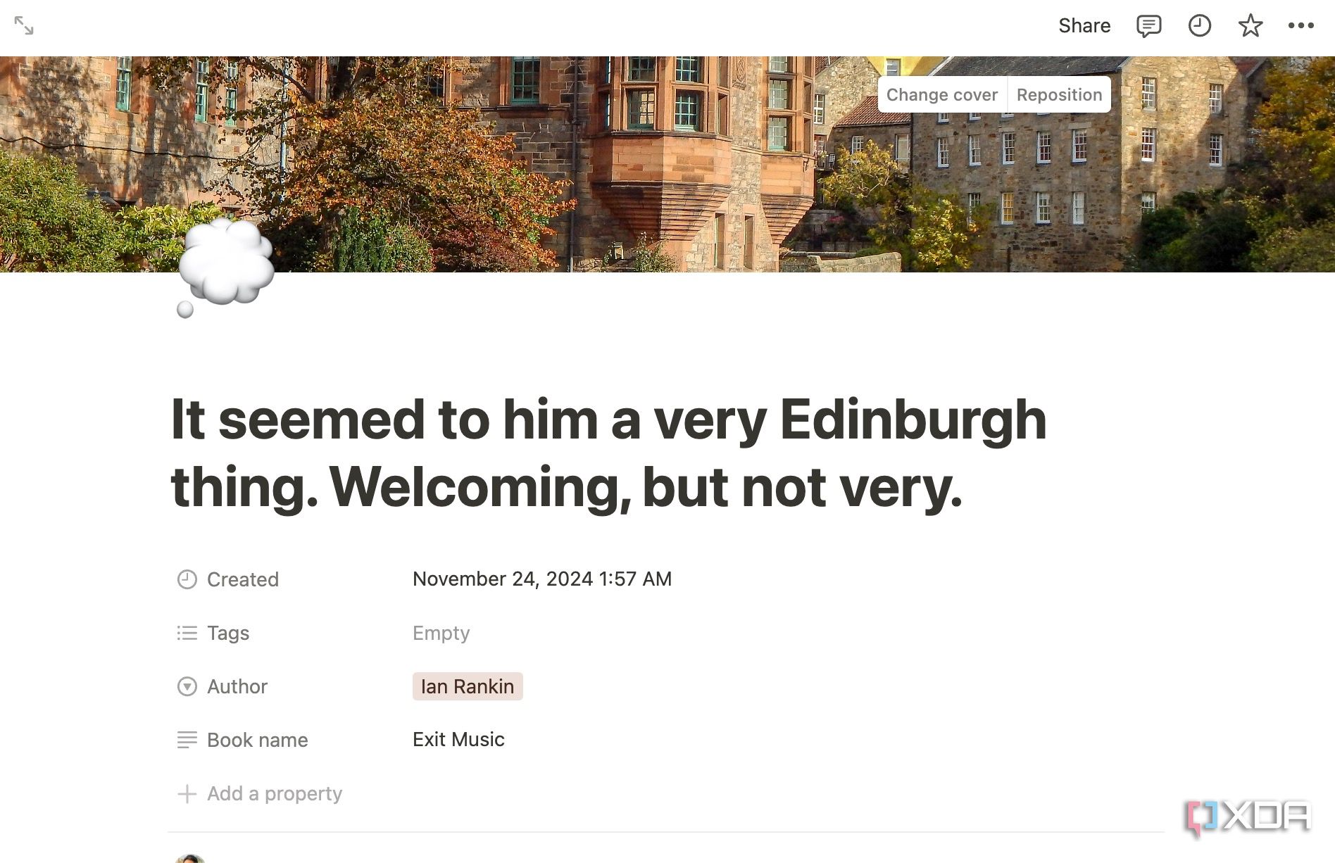 add quotes in Notion