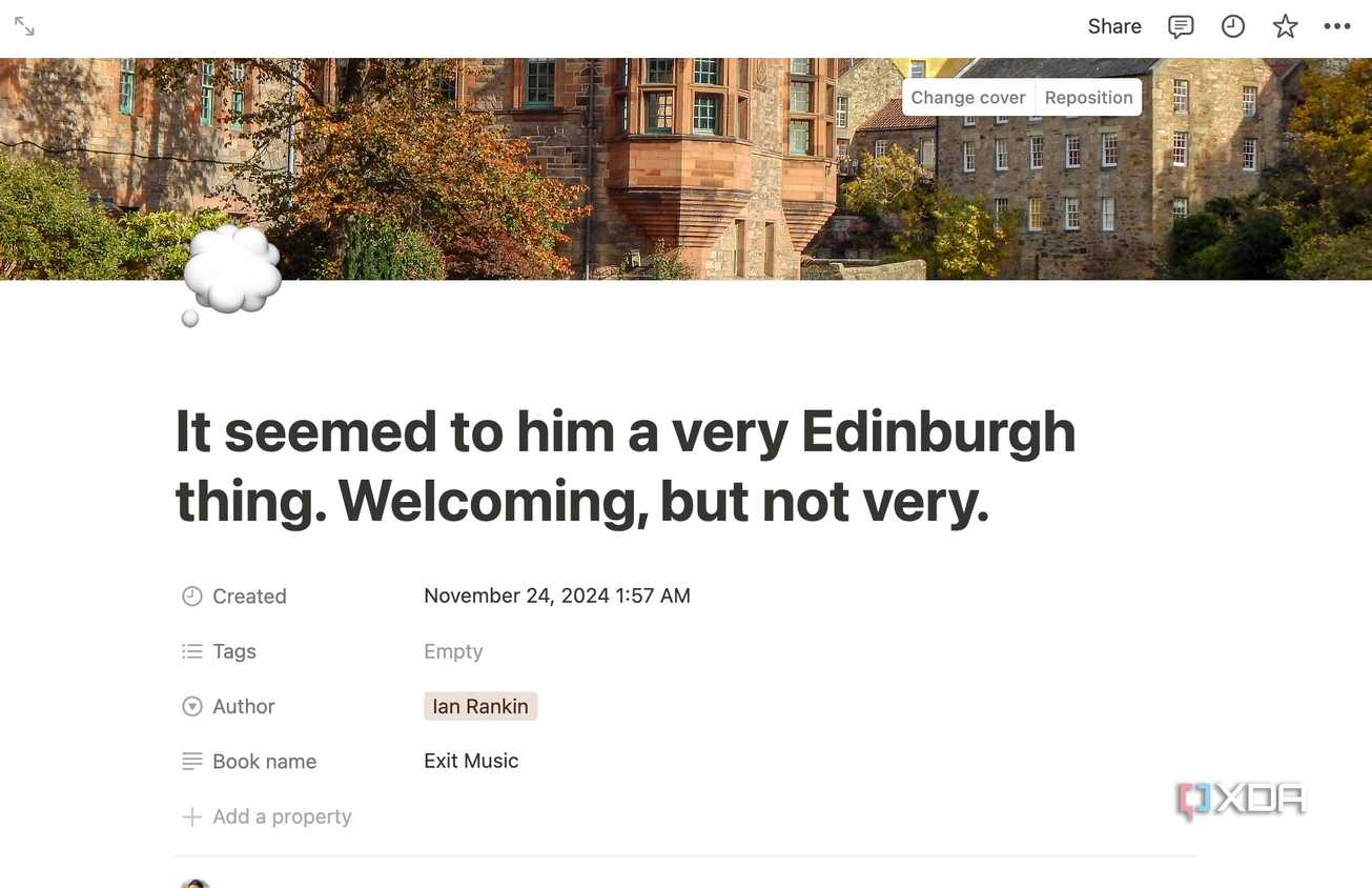 add quotes in Notion