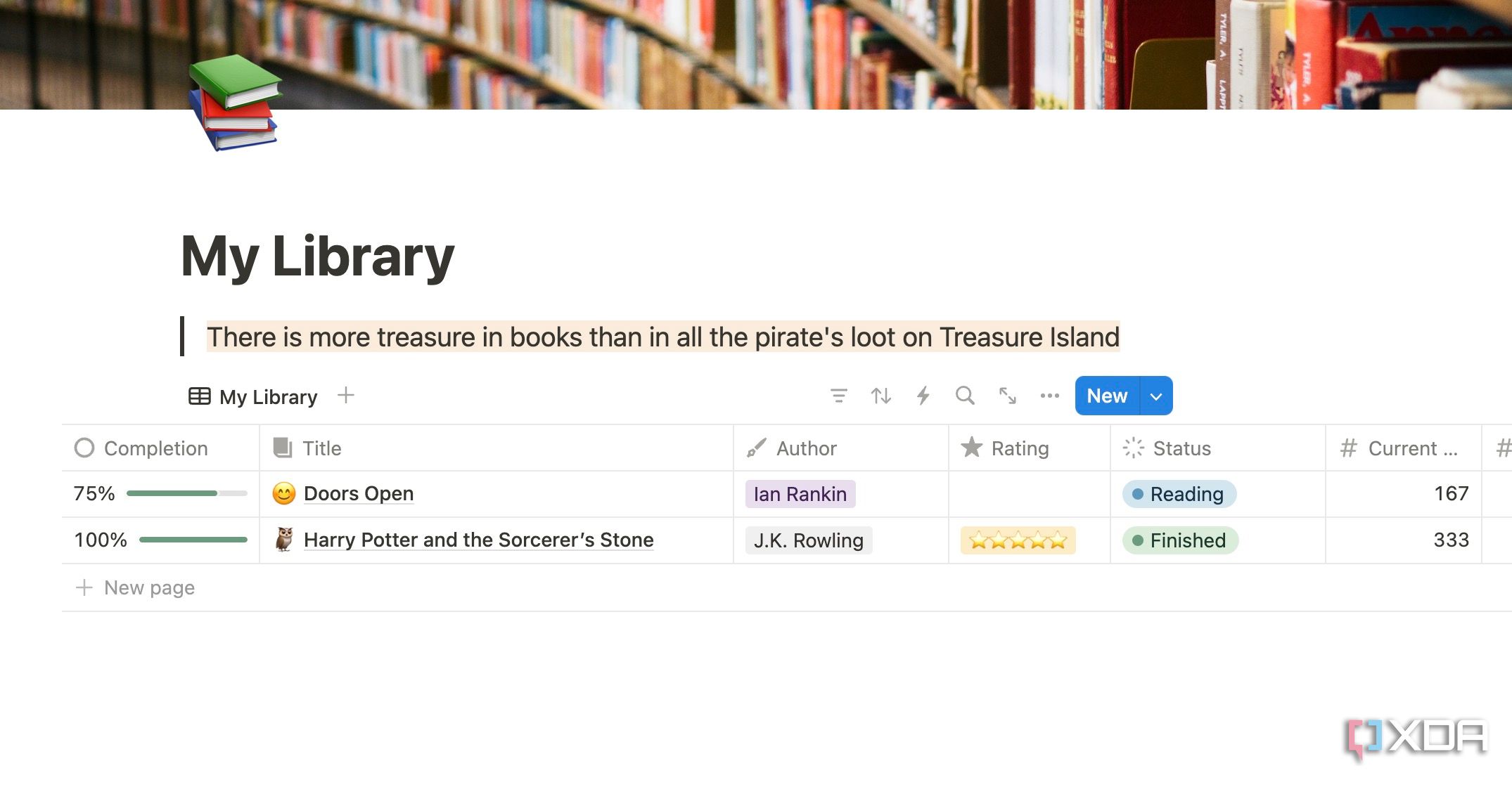 Notion database