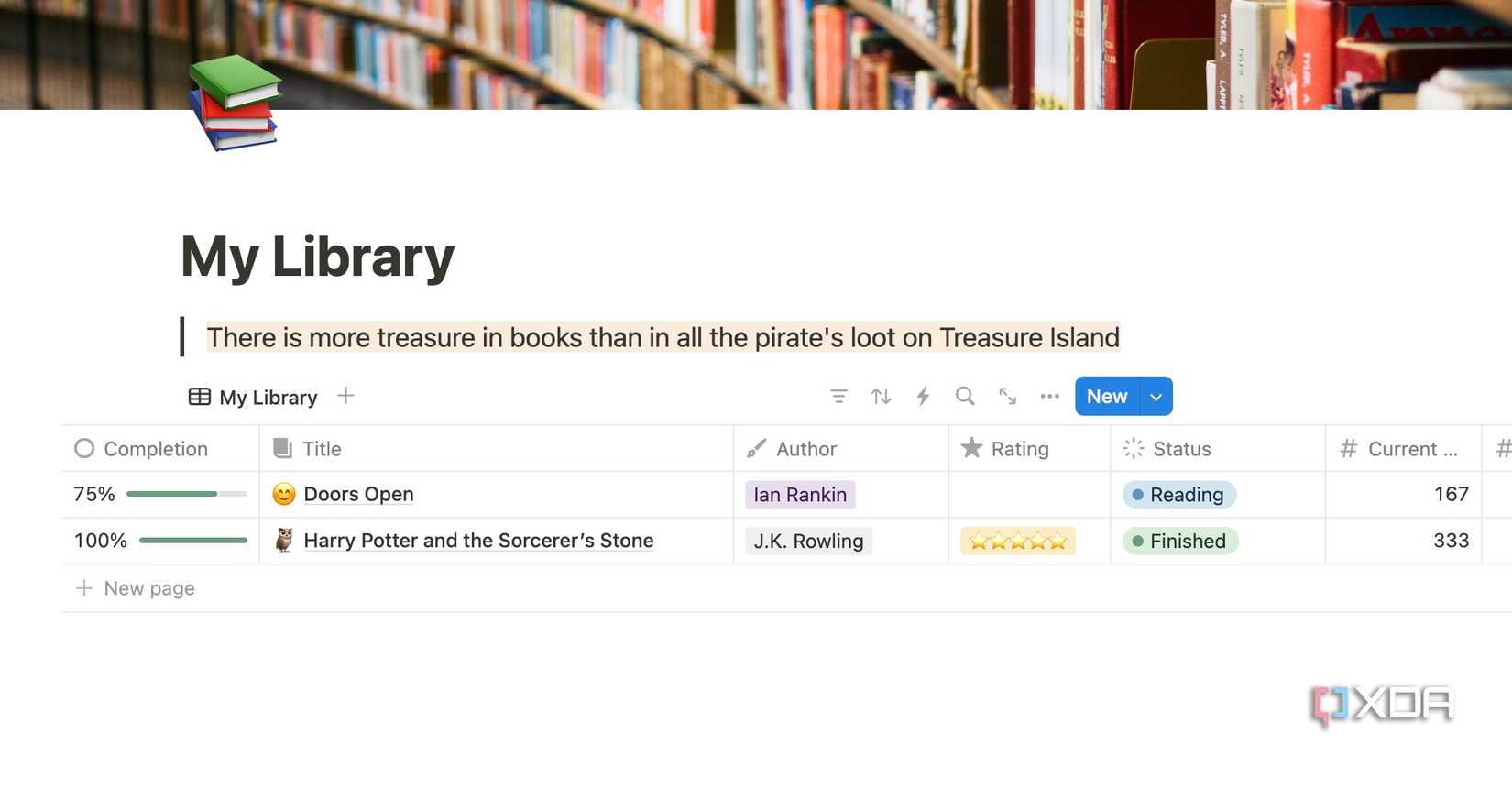 Notion database
