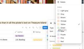 add stars in Notion