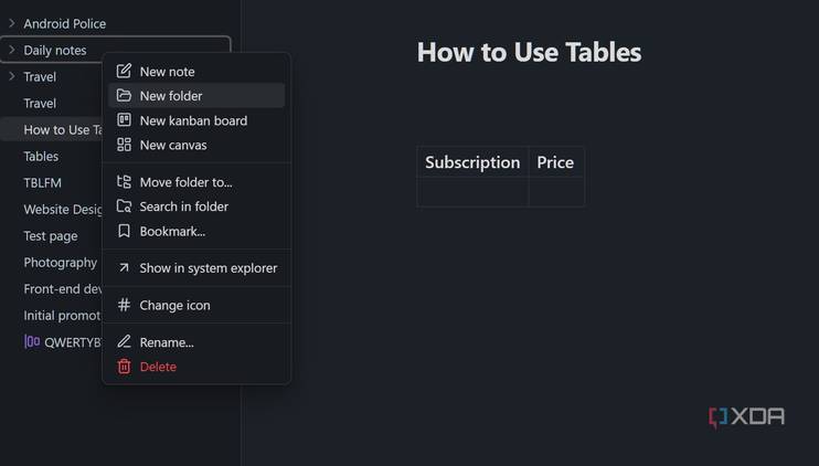 create sub-folders in Daily notes