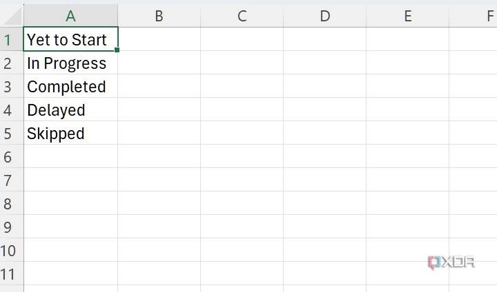Enter project progress 
