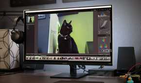 A photo in Adobe Lightroom on the HP OMEN Transcend 32 OLED.