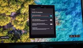 HP OMEN Transcend 32 OLED protection features