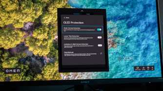 HP OMEN Transcend 32 OLED protection features