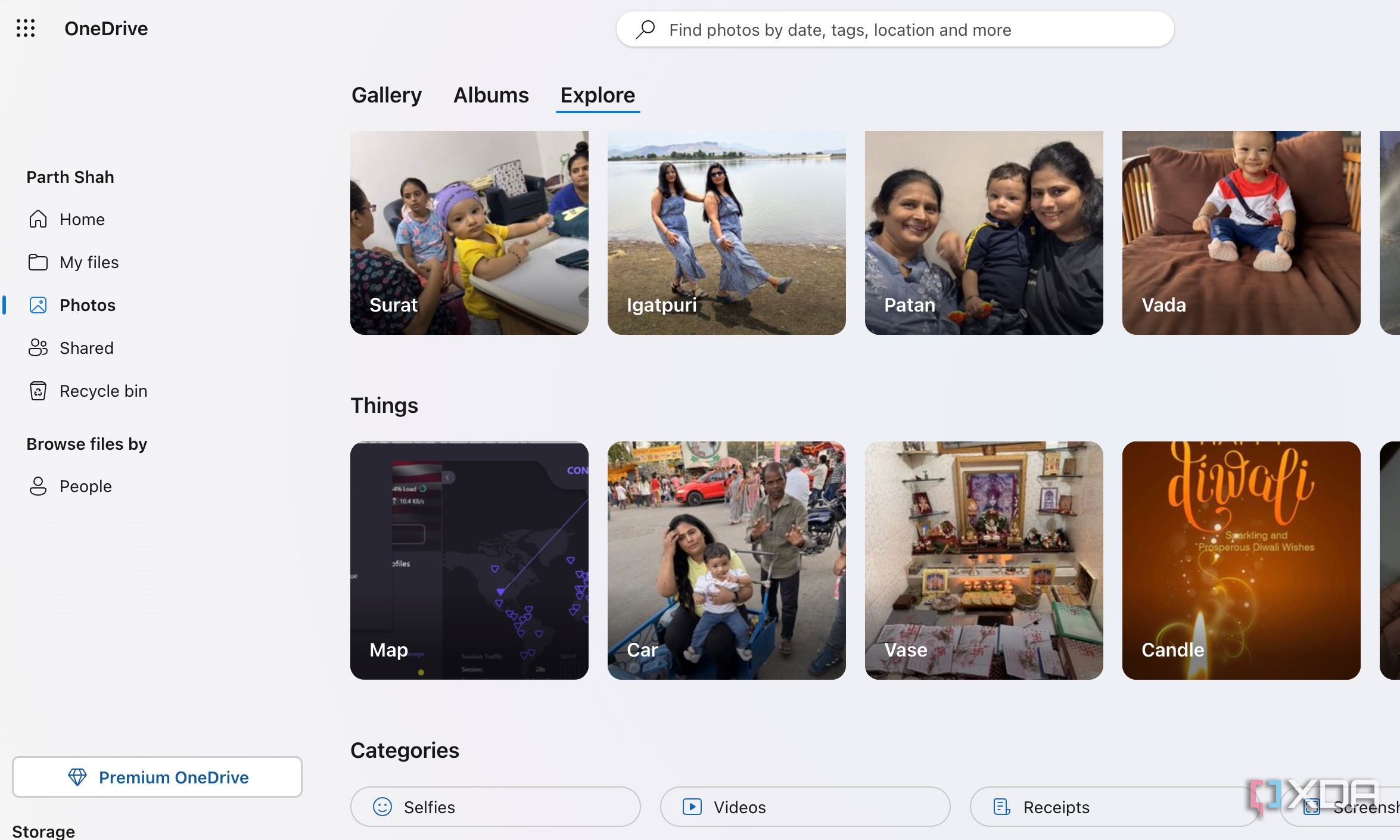 OneDrive tags and file types