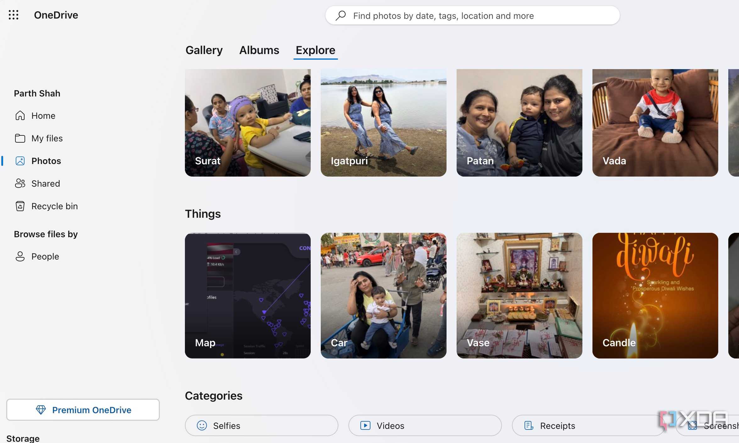 OneDrive tags and file types