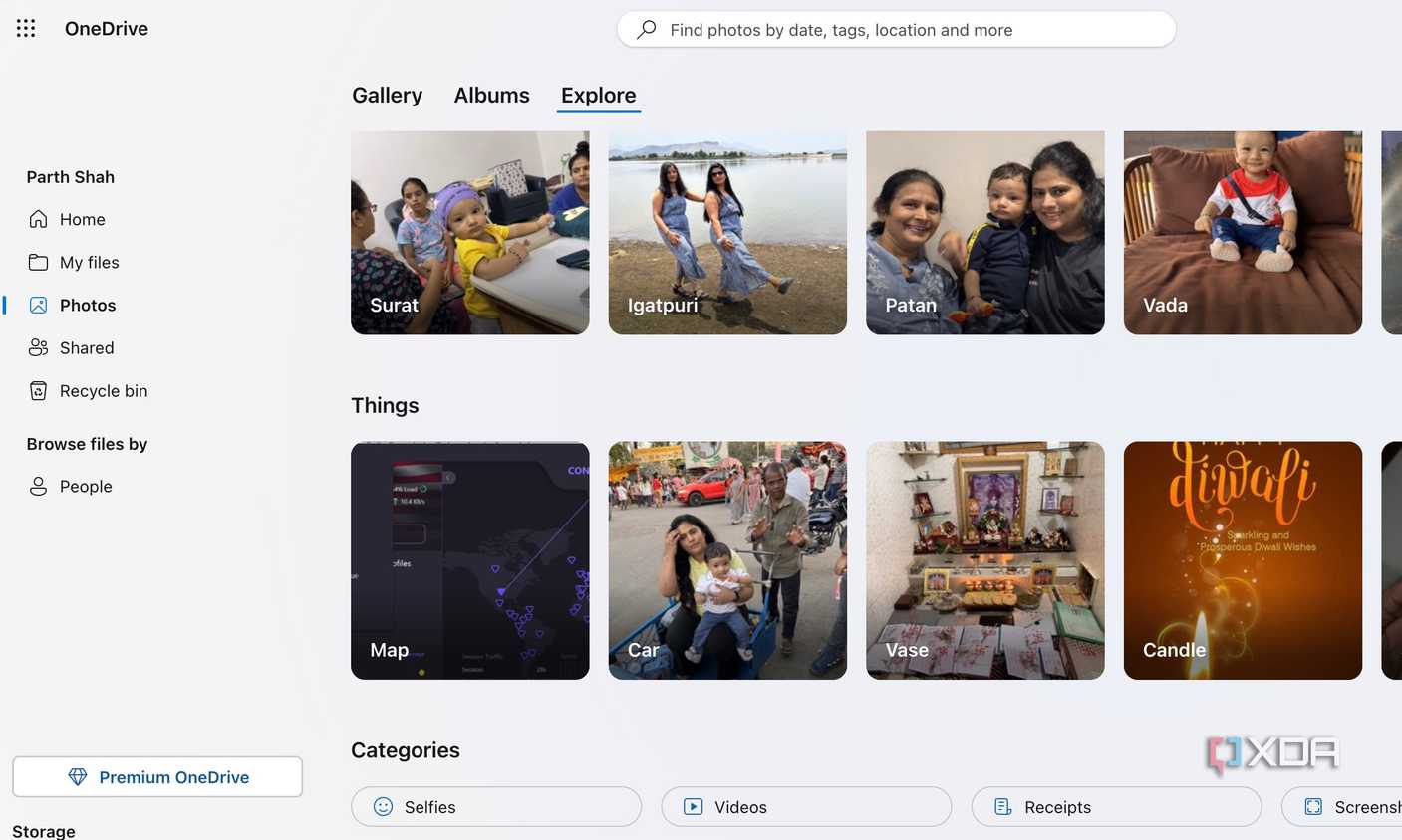 OneDrive tags and file types