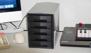 The DAS connected to an iMac set up as a nas.