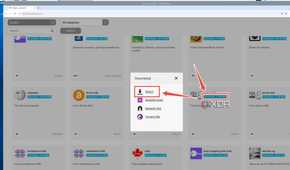 Pressing the Download button under a ZIM file on the Kiwix library