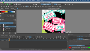Krita animation timeline
