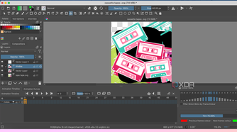 Krita animation timeline