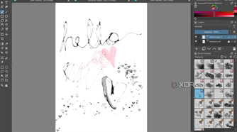 Texture brushes in Krita