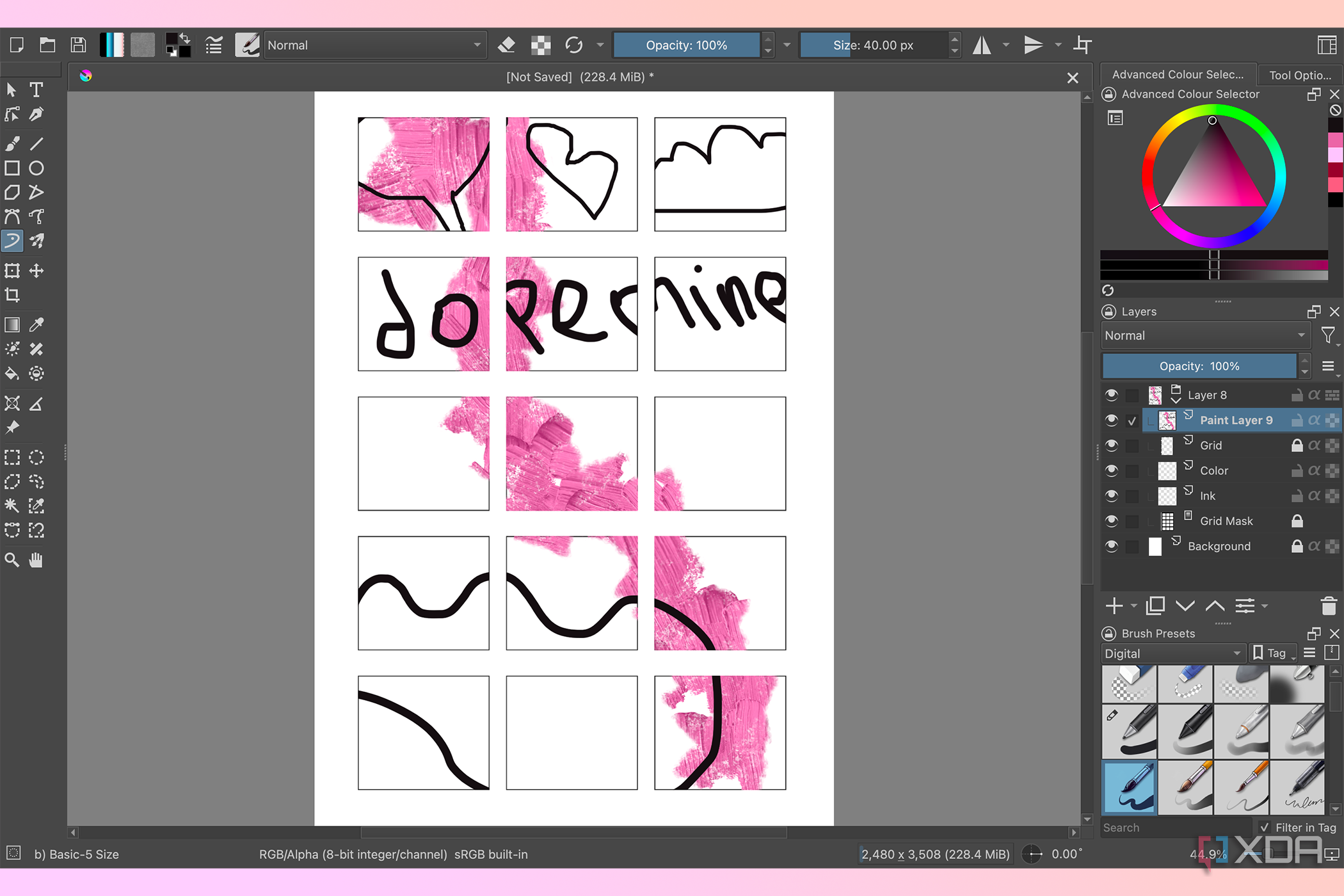 Krita comic strip