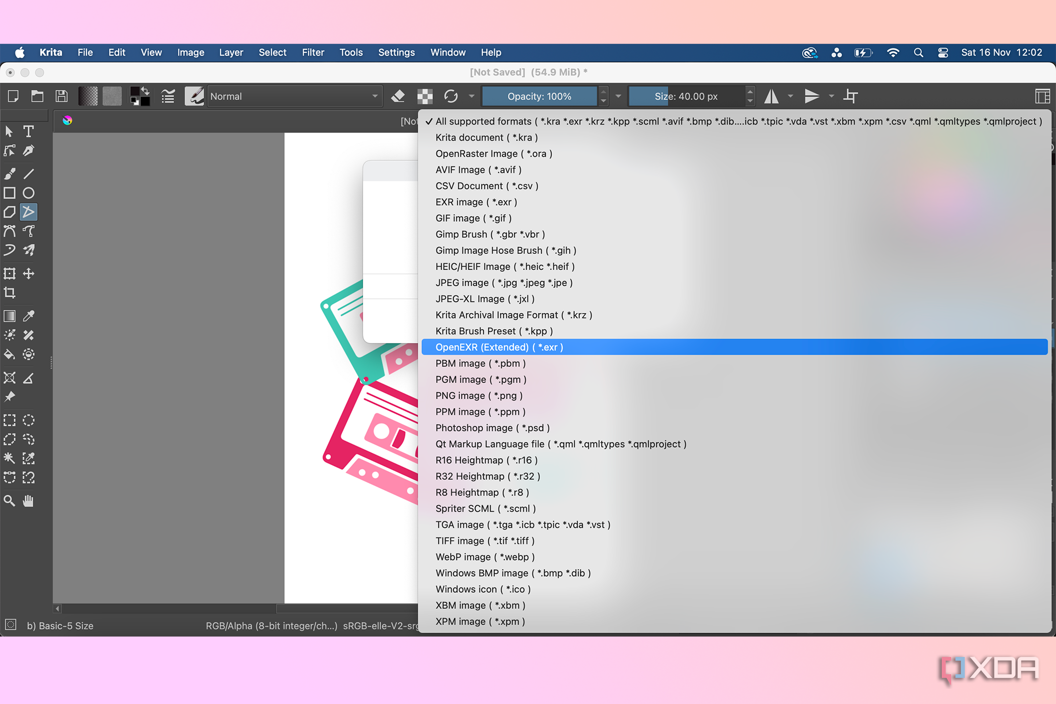 Krita-export-formats