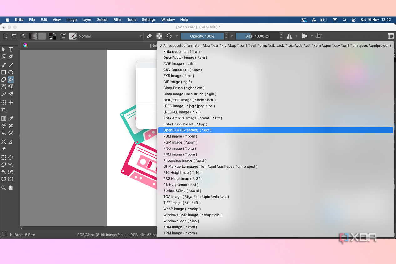 Krita-export-formats