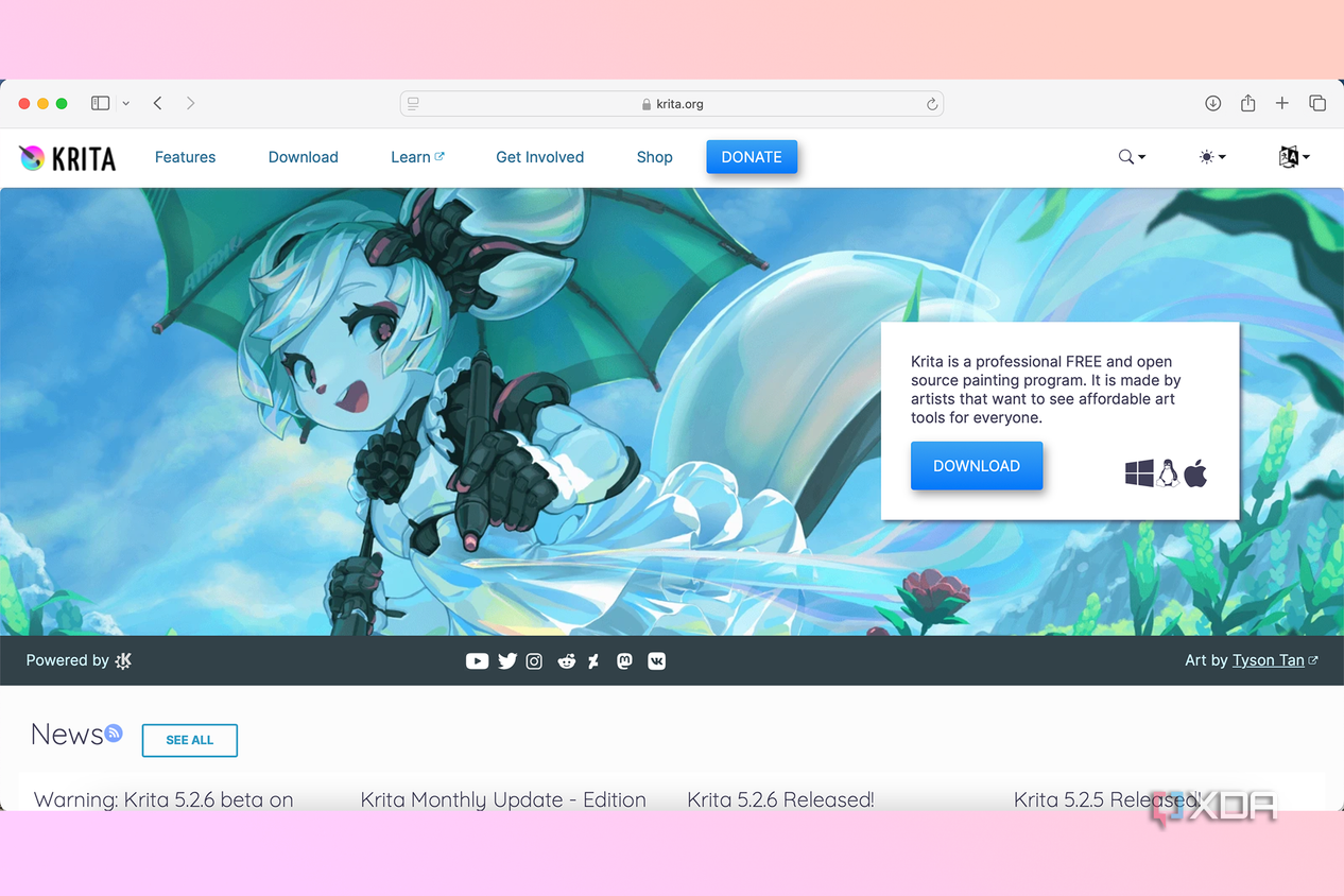 Krita homepage